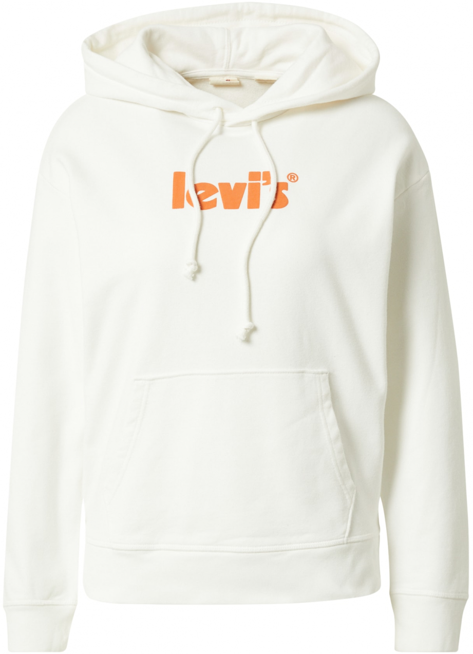 LEVI'S Tréning póló  természetes fehér / sötét narancssárga