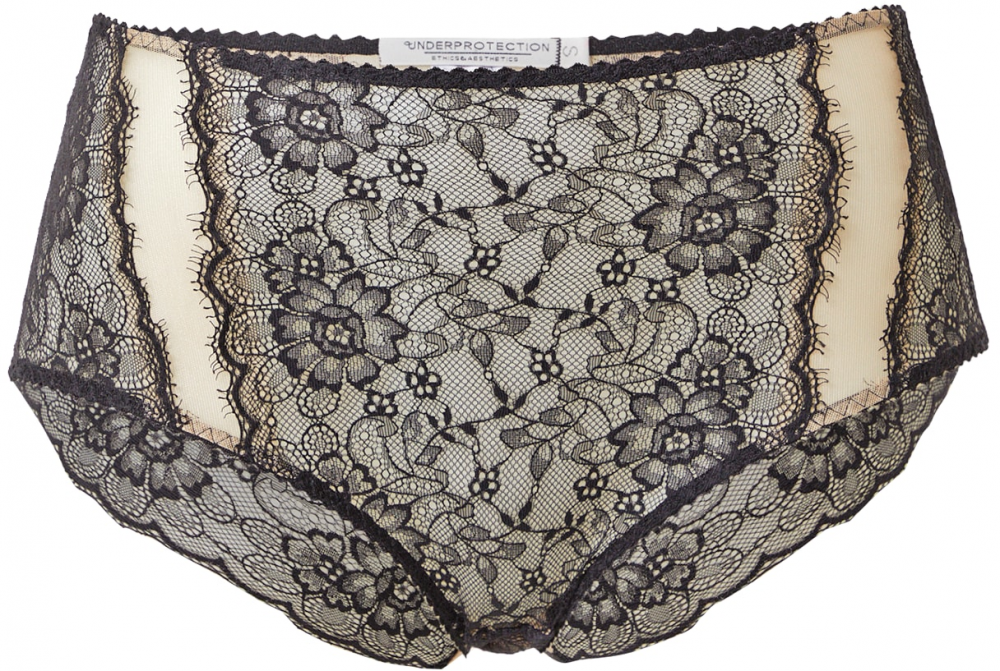 Underprotection Slip 'Amy'  krém / fekete