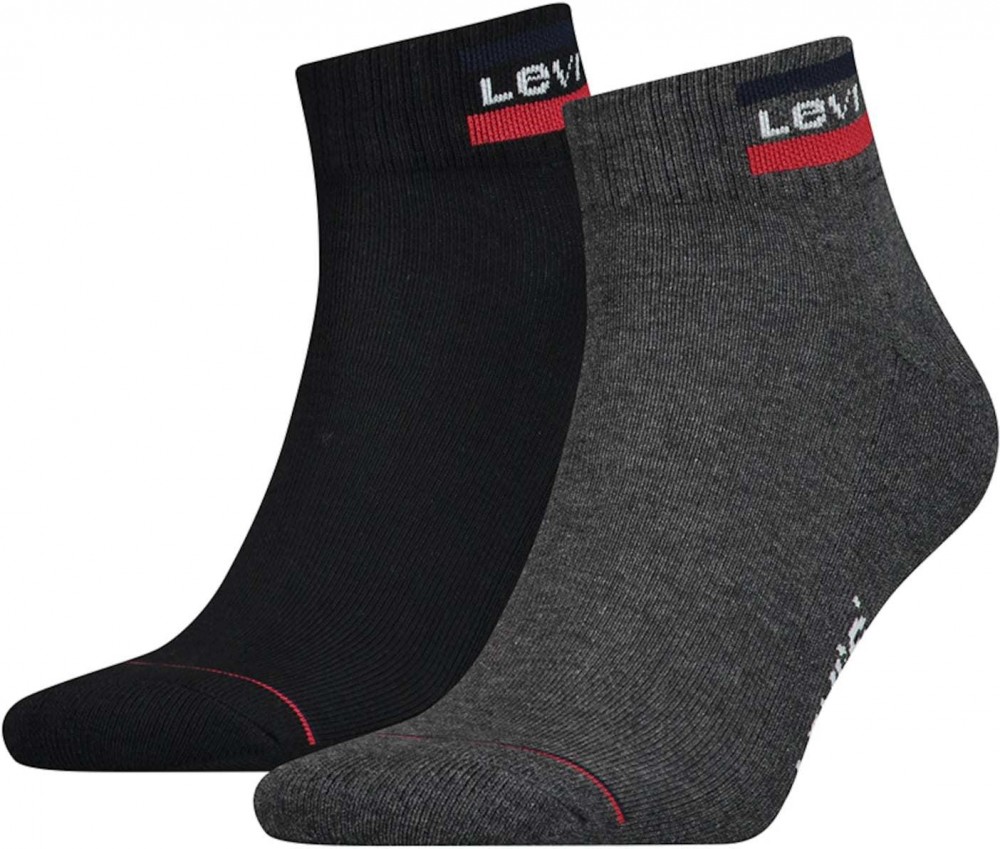 LEVI'S ® Zokni  szürke / piros / fekete / fehér