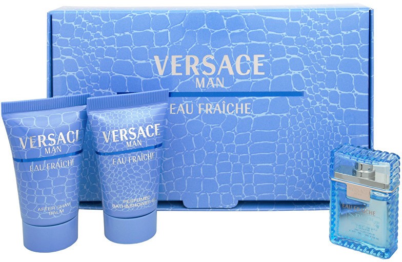 Versace Eau Fraiche Man - EDT 5 ml + tusfürdő  25 ml + borotválkozás utáni balzsam 25 ml