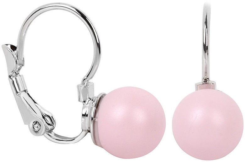Levien Pearl Pastel Rose patent záras fülbevaló 