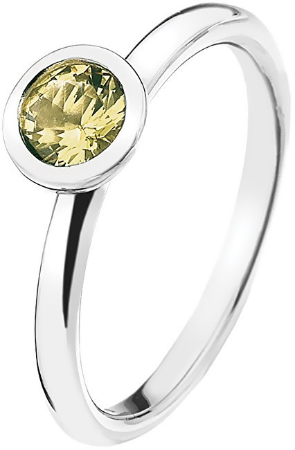 Hot Diamonds Emozioni Scintilla Peridot Nature ezüst gyűrű ER019 50 mm