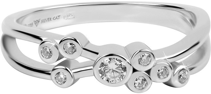 Silver Cat Gyengéd gyűrű cirkónnal SC286 56 mm