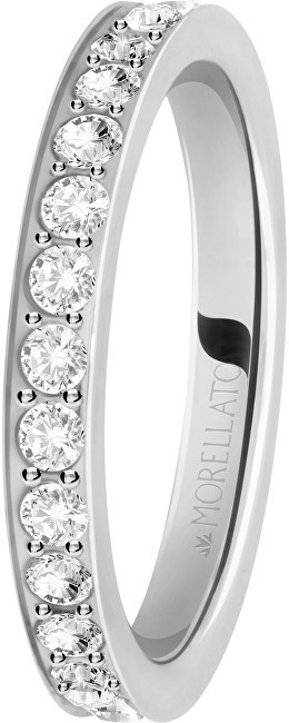 Morellato Nemesacél gyűrű kristályokkal Love Rings SNA41 58 mm