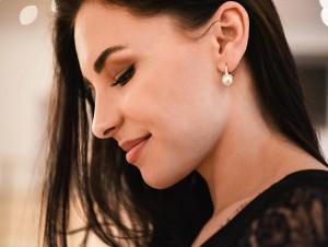 JwL Luxury Pearls Aranyozott fülbevaló valódi gyöngyökkel JL0532 galéria