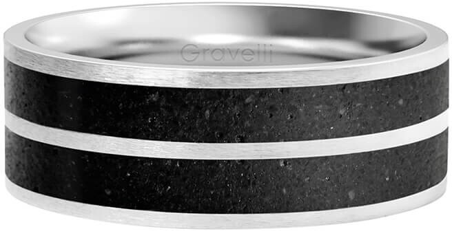 Gravelli Betongyűrű Fusion Dupla vonalú acél / antracit 56 mm