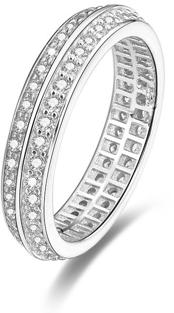 Beneto Ezüst gyűrű AGG203 kristályokkal 58 mm