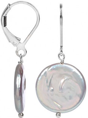 JwL Luxury Pearls Szürke színű gyönggyel díszített ezüst fülbevaló JL0273 galéria