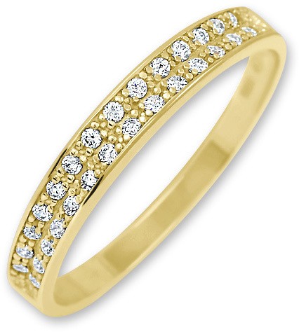Brilio Női arany gyűrű kristályokkal 229 001 00670 58 mm