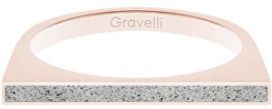Gravelli Acél gyűrű betonnal Egyoldalas bronz / szürke GJRWRGG121 56 mm