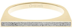 Gravelli Acél gyűrű betonnal Egyoldalas arany / szürke GJRWYGG121 56 mm