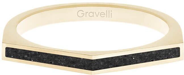 Gravelli Acél gyűrű betonnal Kétoldalas arany / antracit GJRWYGA122 56 mm