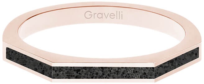 Gravelli Acél gyűrű betonnal Három oldalú bronz / antracit GJRWRGA123 56 mm