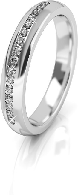 Art Diamond Női jegygyűrű, fehér arany cirkóniával AUG277 58 mm
