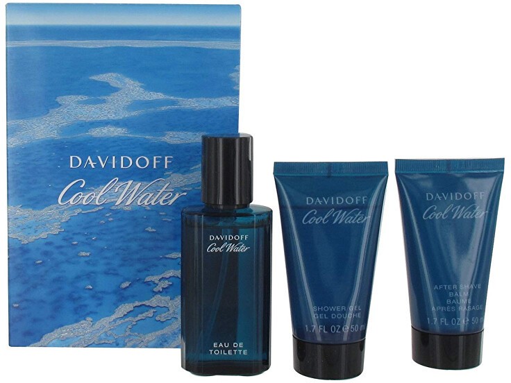 Davidoff Cool Water Man - EDT 40 ml + 50 ml tusfürdő + borotválkozás utáni balzsam 50 ml