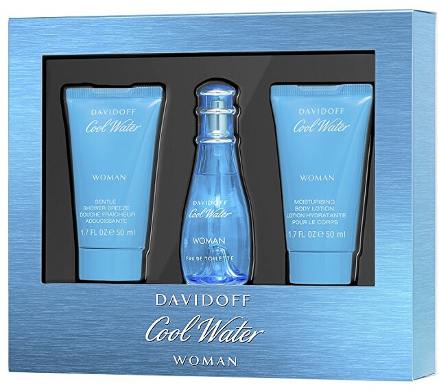 Davidoff Cool Water Woman - EDT 30 ml + tělové mléko 50 ml + sprchový gel 50 ml