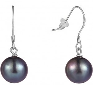 JwL Luxury Pearls Ezüst fülbevalók valódi fekete gyöngy JL0595 galéria