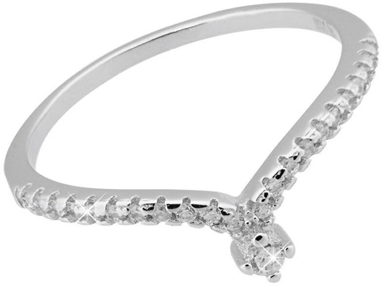 JVD Ezüst gyűrű SVLR0098XG4BI kristályokkal 53 mm