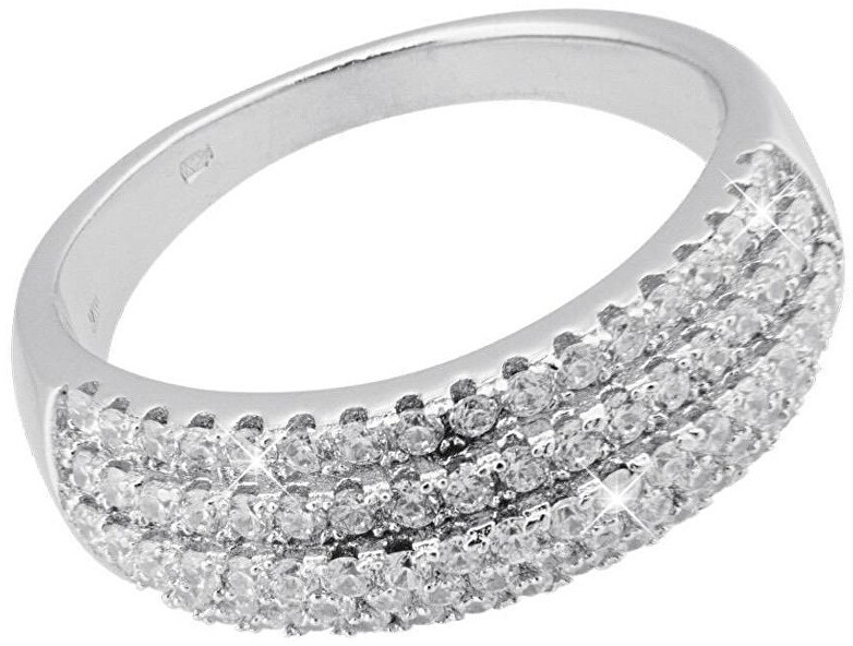 JVD Luxus ezüst gyűrű kristályokkal SVLSLR027640 53 mm