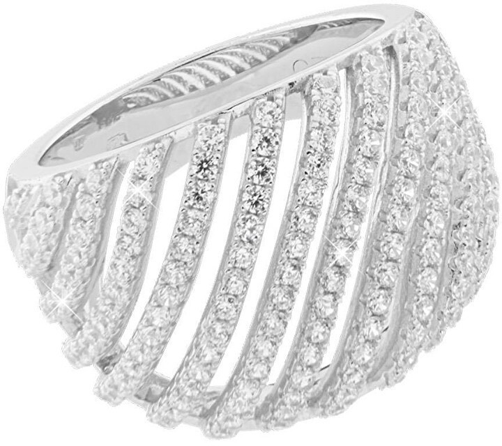 JVD Luxus ezüst gyűrű kristályokkal SVLML10869F7 52 mm