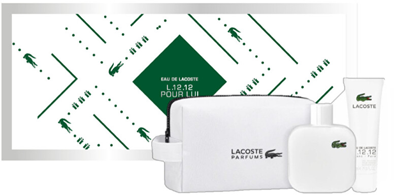 Lacoste Eau De Lacoste L.12.12 Blanc - EDT 100 ml + tusfürdő 50 ml + kozmetikai táska