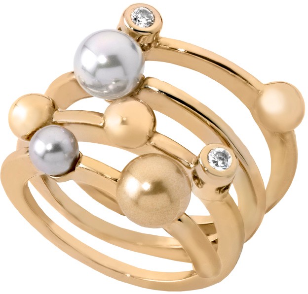 Majorica Aranyozott gyűrű gyöngyökkel 10554.34.1.911.010.1 57 mm