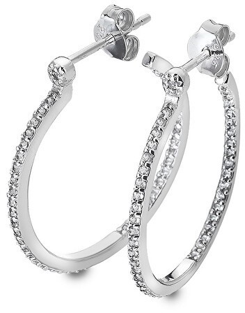 Hot Diamonds Ezüst fülbevalók Hoops Topaz gyémántokkal DE623