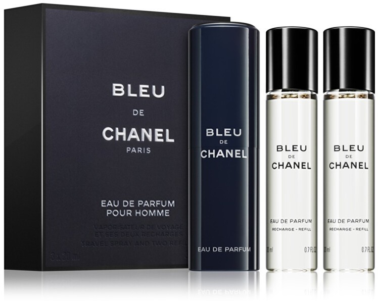 Chanel Bleu De Chanel - EDP 20 ml (újratölthető palack) + utántöltő 2 x 20 ml