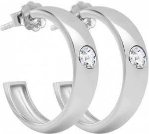 Preciosa Elegáns ezüst karika fülbevaló Kimberly cirkónium kövekkel Preciosa 5327 00 galéria