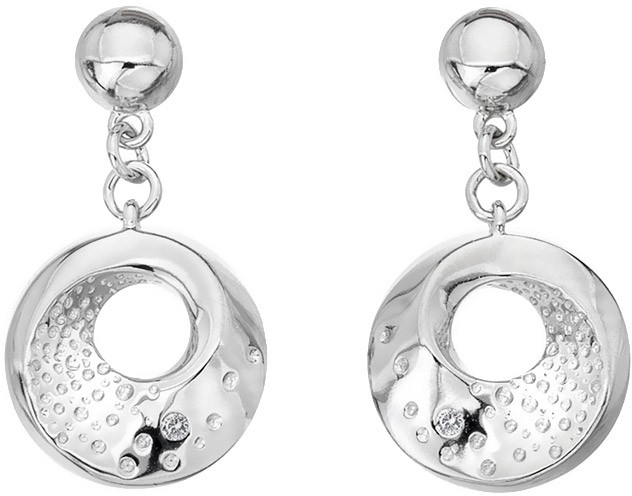 Hot Diamonds Csodás ezüst gyémánt fülbevaló Quest DE649