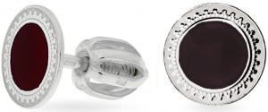 Praqia Apró ezüst fülbevaló fekete középpel NA5333_RH galéria