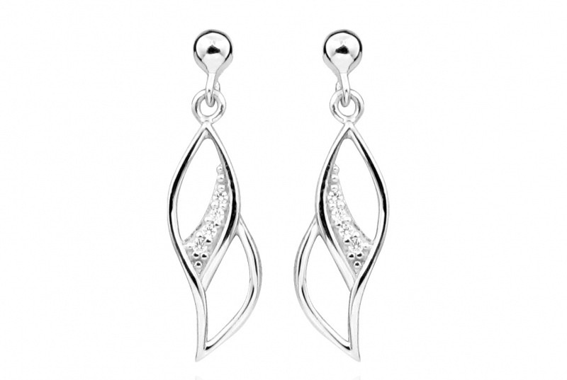 Silver Cat Elegáns fülbevaló cirkónium kövekkel SC400