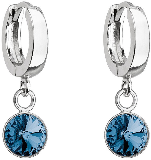 Evolution Group Gyengéd ezüst fülbevaló Swarovski kristállyal 31300.3