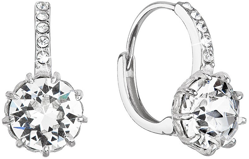 Evolution Group Ezüst fülbevaló Swarovski kristállyal  31302.1