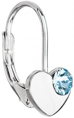 Evolution Group Ezüst szív alakú fülbevaló Swarovski kristályokkal 31299.3 galéria