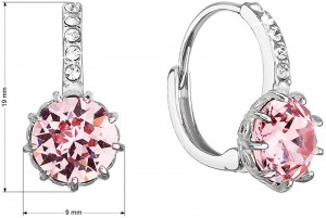 Evolution Group Ezüst fülbevaló Swarovski kristállyal  31302.3 galéria