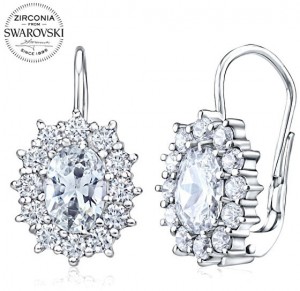 Silvego Ezüst fülbevalók átlátszó Swarovski® cirkónium kővel SILVEGOB31571-SW galéria
