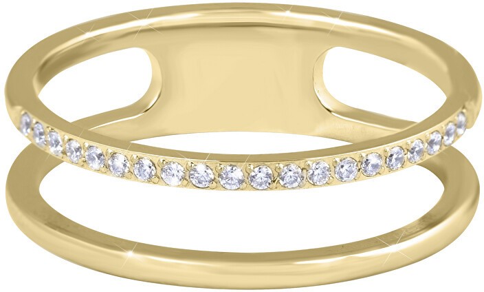 Troli Dupla minimalista acél gyűrű Gold 62 mm