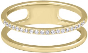 Troli Dupla minimalista acél gyűrű Gold 62 mm galéria