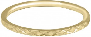 Troli Aranyozott minimalista acél gyűrű gyengéd mintával Gold 62 mm galéria