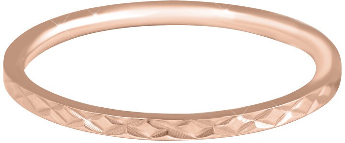 Troli Aranyozott minimalista acél gyűrű gyengéd mintával Rose Gold 62 mm