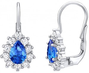 Silvego Ezüst fülbevalók átlátszó Swarovski® cirkónium kővel SILVEGO31866M galéria