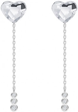 Preciosa Elegáns ezüst fülbevalókSzív cseh Preciosa kristállyalWith Love 6145 00 galéria