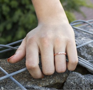 Beneto Aranyozott ezüst gyűrű szívvel AGG344-ROSE 58 mm galéria