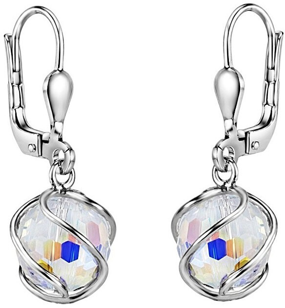 Silvego Csillogó lógó fülbevalók Swarovski® Crystak  SILVEGOB31644