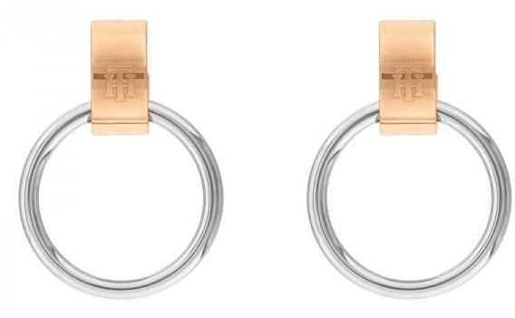 Tommy Hilfiger Luxus acél bicolor fülbevalók TH2780395