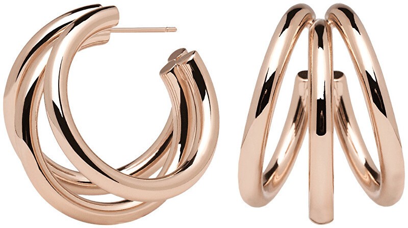 PDPAOLA Fényűző bronz karika fülbevaló TRUE Rose Gold AR03-066-U