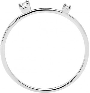 PDPAOLA KITA Silver AN02-126 ezüstgyűrű fekete cirkóniumkövekkel 53 mm galéria