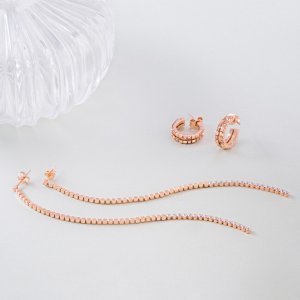 Rosato Hosszú minimalista fülbevaló  Cubica RZO045 galéria