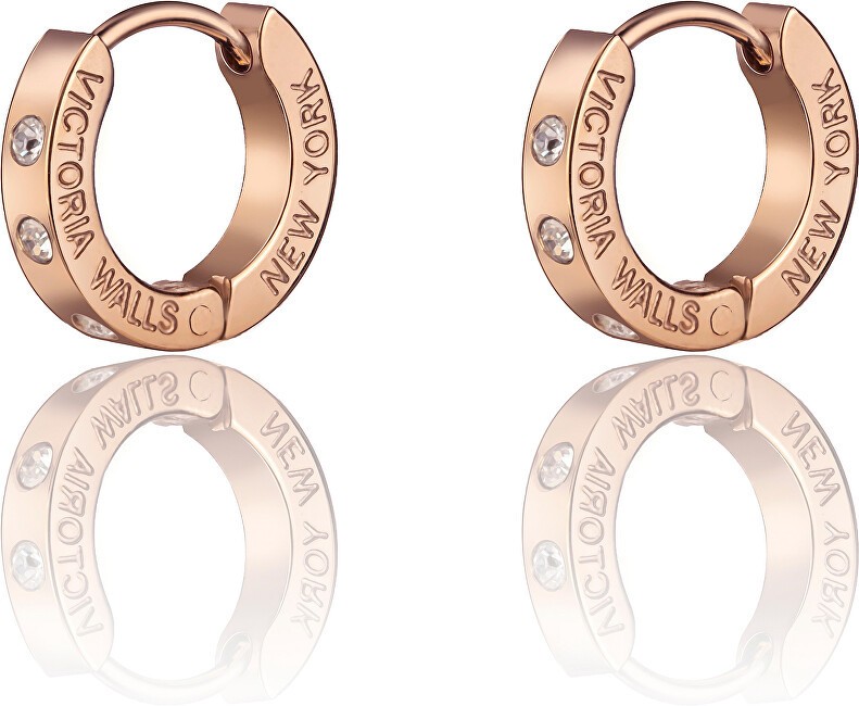 Victoria Walls Bronz karika fülbevaló kristállyal VE1112R